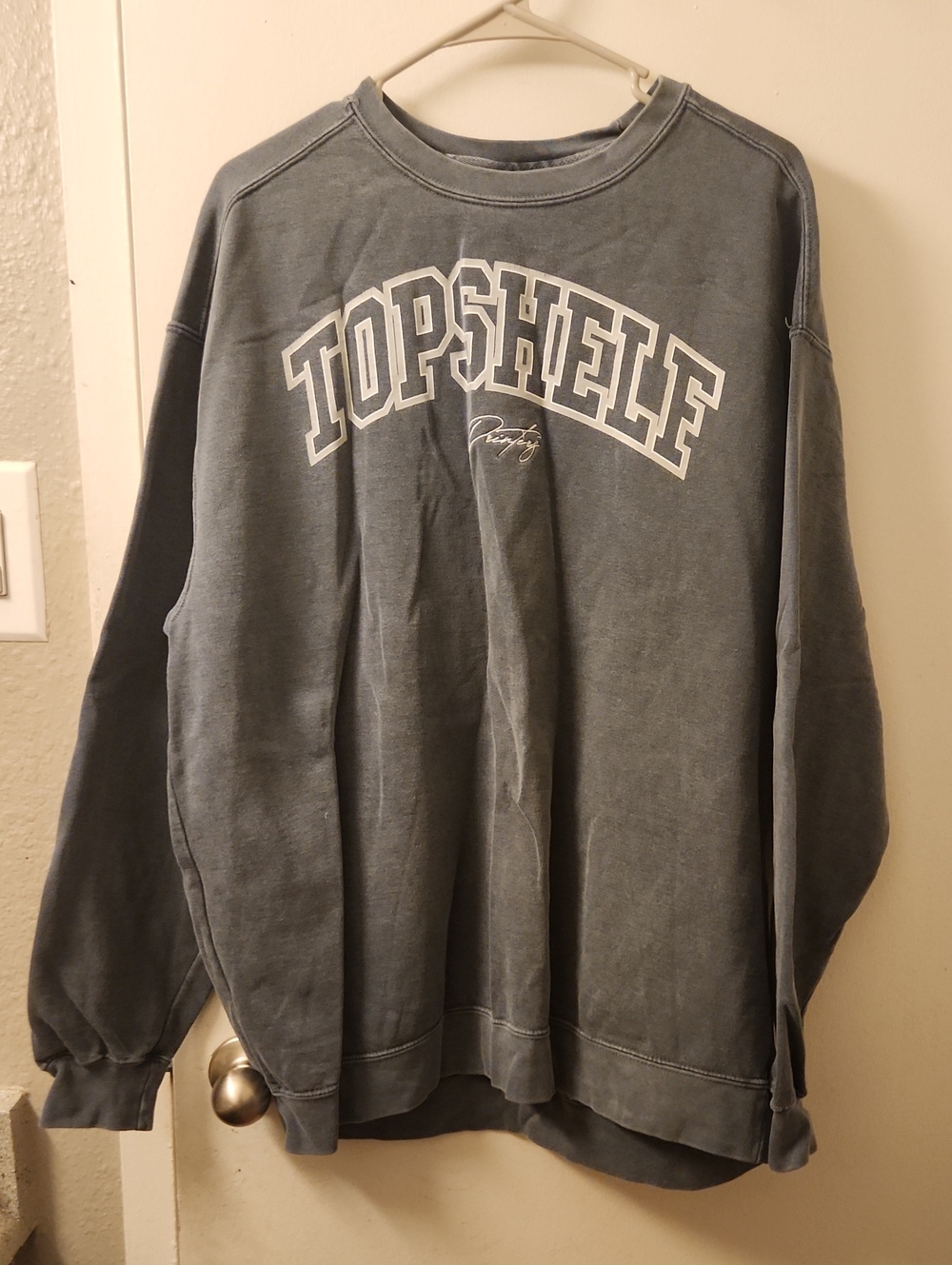 Comfort Colors Mens Crewneck Sweatshirt - Washed Gray 2XL